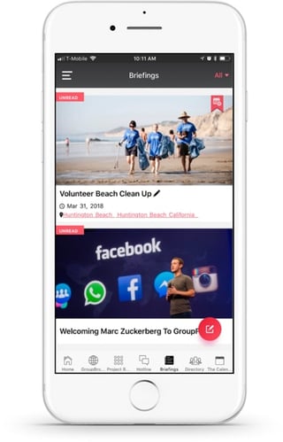 in-app news feed